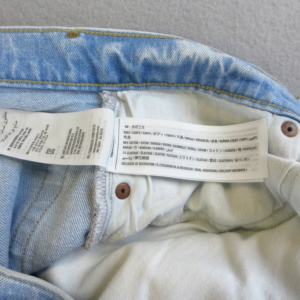 Abercrombie & Fitch Jeans Women 26/2S The Dad High Rise Light Blue Distressed - Picture 10 of 15